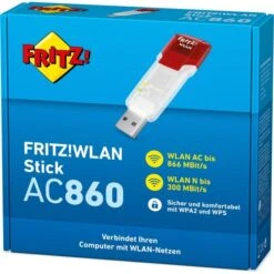 AVM FRITZ!WLAN Stick AC 860, WLAN-Adapter -Asus || HP || Digitus Verkäufe AVM FRITZ WLAN Stick AC 860 WLAN Adapter@@lwua57 5