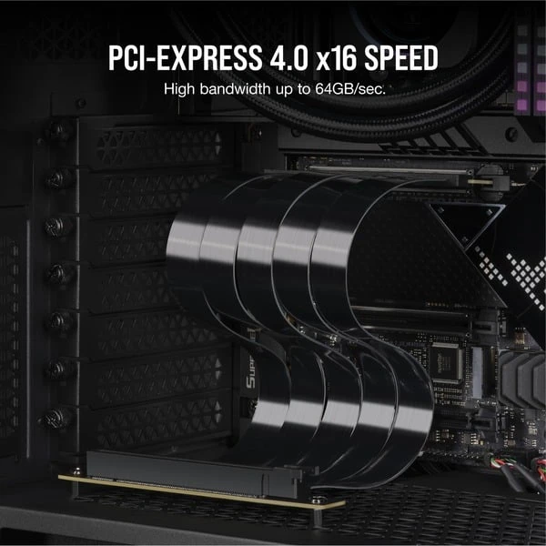 Corsair Premium PCIe 4.0 X16 Verlängerungskabel 90° – Bild 4