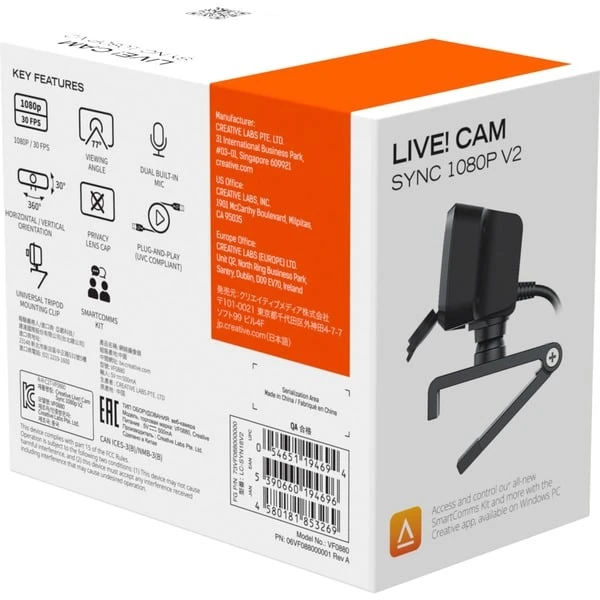 Creative Live! Cam Sync 1080p V2, Webcam 10 Creative Live! Cam Sync 1080p V2, Webcam – Bild 8