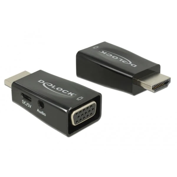 DeLOCK Adapter HDMI-A Stecker > VGA Buchse Mit Audio 3 DeLOCK Adapter HDMI-A Stecker > VGA Buchse Mit Audio