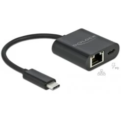 DeLOCK Adapter USB-C > Gigabit LAN, Mit PD Anschluss -Asus || HP || Digitus Verkäufe DeLOCK Adapter USB C Gigabit LAN mit PD Anschluss@@1725745 1