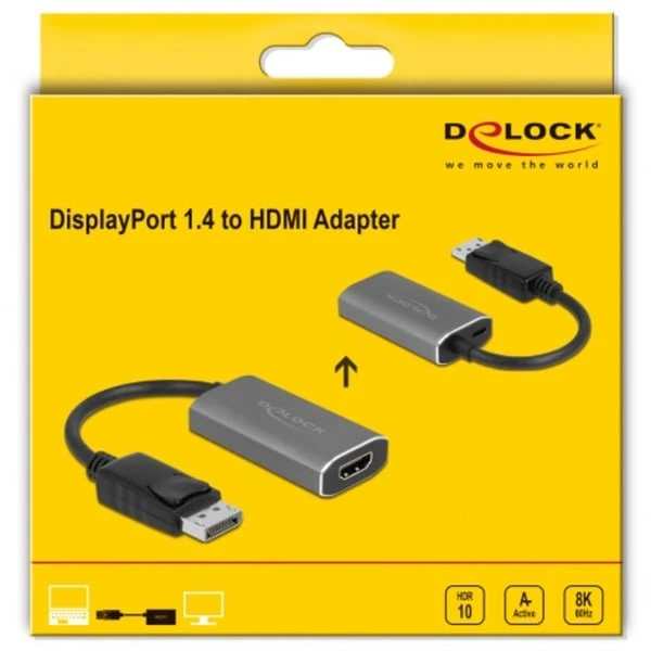 DeLOCK Aktiver Adapter, DisplayPort Stecker > HDMI 8K Buchse 5 DeLOCK Aktiver Adapter, DisplayPort Stecker > HDMI 8K Buchse – Bild 3