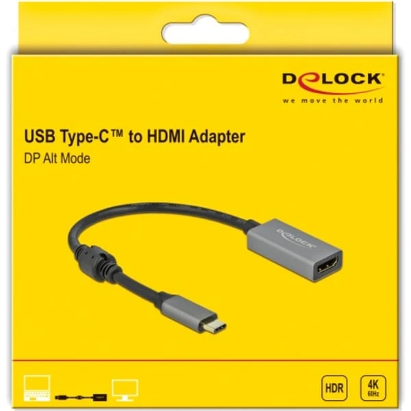 DeLOCK Aktiver USB Adapter, USB-C Stecker > HDMI Buchse 4 DeLOCK Aktiver USB Adapter, USB-C Stecker > HDMI Buchse – Bild 2