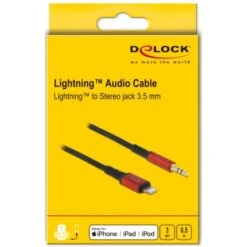 DeLOCK Audiokabel 8Pin Lightning Stecker > Klinkenstecker 3,5mm 3Pin -Asus || HP || Digitus Verkäufe DeLOCK Audiokabel 8Pin Lightning Stecker Klinkenstecker 3 5mm 3Pin@@1786769 2