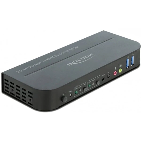 DeLOCK DisplayPort 1.4 KVM Switch 8K 30 Hz Mit USB 3.2 Gen 1, KVM-Switch