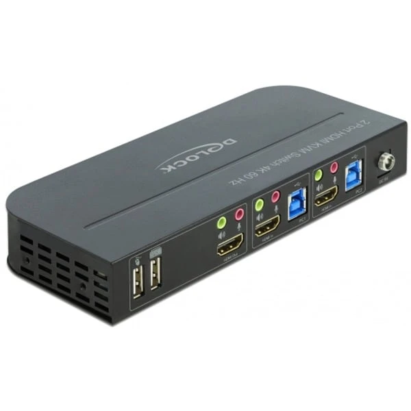 DeLOCK HDMI KVM Switch 4K 60 Hz Mit USB 3.0 Und Audio, KVM-Switch – Bild 2