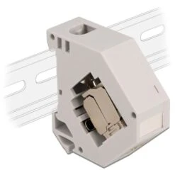 DeLOCK Hutschienenadapter Mit Keystone-Modul RJ-45 > Cat.6a LSA