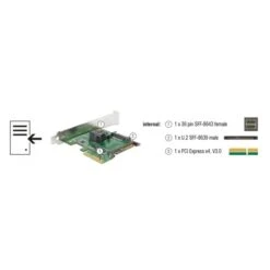 DeLOCK PCIe X4 U.2 NVMe-1xSFF-8643 4i, Adapter -Asus || HP || Digitus Verkäufe DeLOCK PCIe x4 U 2 NVMe 1xSFF 8643 4i Adapter@@fpuvh019 5
