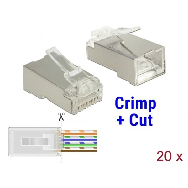 DeLOCK RJ-45 Crimp+Cut Stecker Cat.6 STP 3 DeLOCK RJ-45 Crimp+Cut Stecker Cat.6 STP