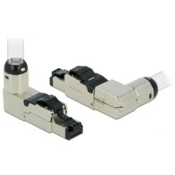 DeLOCK RJ-45 Stecker Feldkonfektionierbar, Cat.6a Abgewinkelt, Steckdose