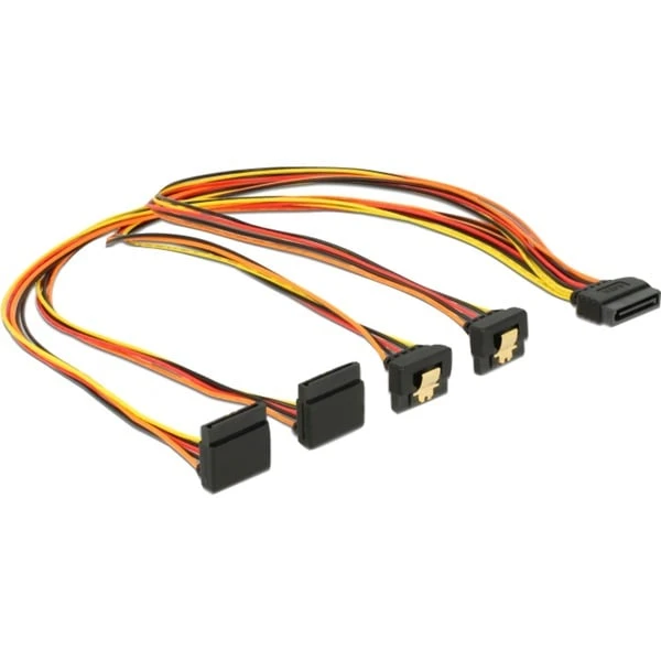 DeLOCK SATA 15Pin > 2x Unten + 2x Oben, Gewinkelt, Kabel 3 DeLOCK SATA 15Pin > 2x Unten + 2x Oben, Gewinkelt, Kabel