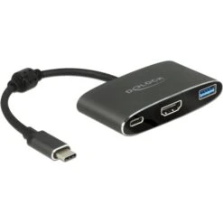 DeLOCK USB 3.2 Gen 1 Adapter, USB-C Stecker > USB-A + USB-C + HDMI-Buchse