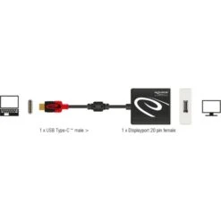 DeLOCK USB Adapter, USB-C Stecker > DisplayPort Buchse -Asus || HP || Digitus Verkäufe DeLOCK USB Adapter USB C Stecker DisplayPort Buchse@@rdua9p18 1