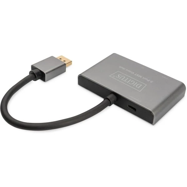 Digitus 3-Port MST Video Hub, DisplayPort > 2x DisplayPort + 1x HDMI, Adapter – Bild 4