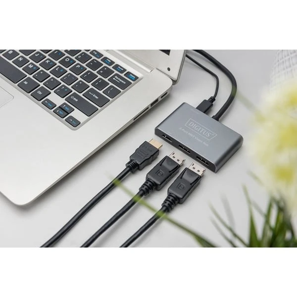 Digitus 3-Port MST Video Hub, DisplayPort > 2x DisplayPort + 1x HDMI, Adapter – Bild 7