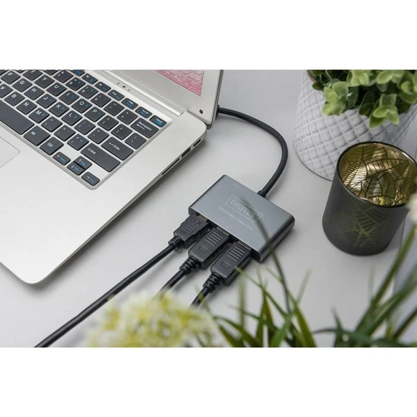 Digitus 3-Port MST Video Hub, DisplayPort > 2x DisplayPort + 1x HDMI, Adapter – Bild 8