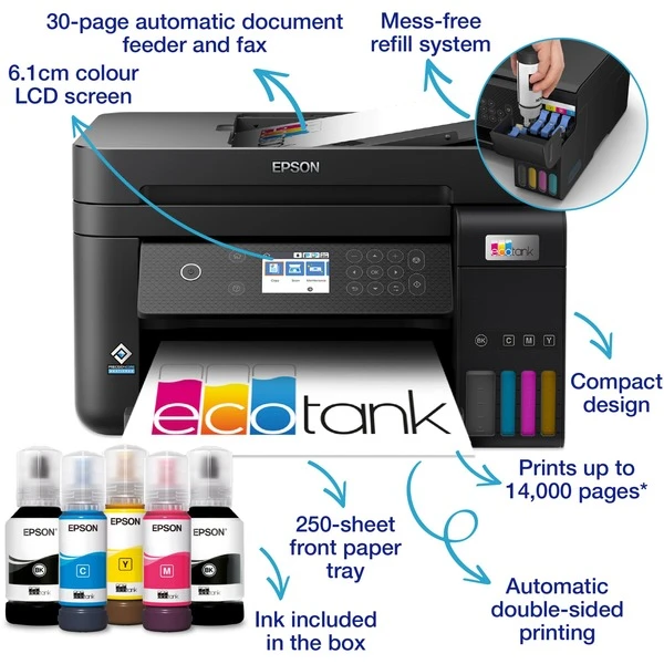 Epson® Epson EcoTank ET-3850, Multifunktionsdrucker 4 Epson® Epson EcoTank ET-3850, Multifunktionsdrucker – Bild 2
