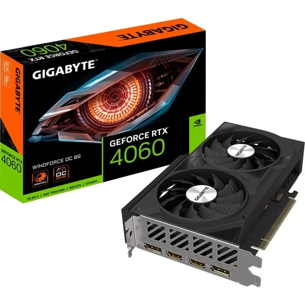 GIGABYTE GeForce RTX 4060 WINDFORCE 2 OC, Grafikkarte 3 GIGABYTE GeForce RTX 4060 WINDFORCE 2 OC, Grafikkarte