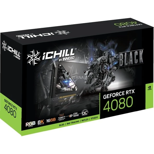 INNO3D GeForce RTX 4080 ICHILL BLACK, Grafikkarte 5 INNO3D GeForce RTX 4080 ICHILL BLACK, Grafikkarte – Bild 3