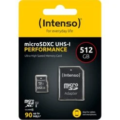 Intenso UHS-I Performance 512 GB MicroSDXC, Speicherkarte 7 Intenso UHS-I Performance 512 GB MicroSDXC, Speicherkarte -Asus || HP || Digitus Verkäufe Intenso UHS I Performance 512 GB microSDXC Speicherkarte@@1818252 2