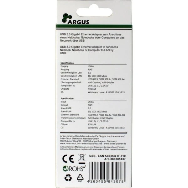 Inter-Tech Argus IT-810, LAN-Adapter 6 Inter-Tech Argus IT-810, LAN-Adapter – Bild 4