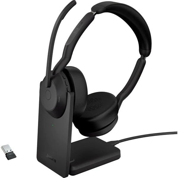 Jabra Evolve2 55, Mit Ladestation, Headset 3 Jabra Evolve2 55, Mit Ladestation, Headset