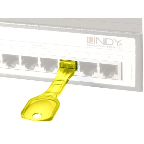 Lindy RJ45 Port Schloss (10 Stück) Mit Schlüssel, Diebstahlschutz – Bild 2
