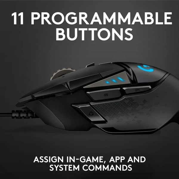 Logitech G502 HERO, Gaming-Maus 7 Logitech G502 HERO, Gaming-Maus – Bild 5