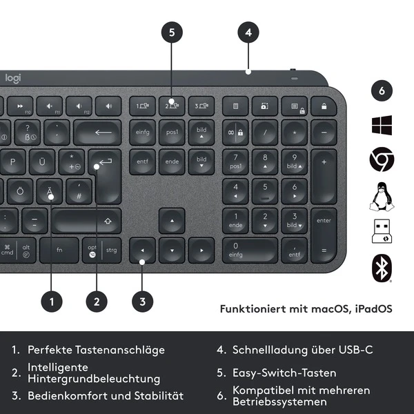 Logitech MX Keys Combo For Business Gen 2, Desktop-Set 8 Logitech MX Keys Combo For Business Gen 2, Desktop-Set – Bild 6
