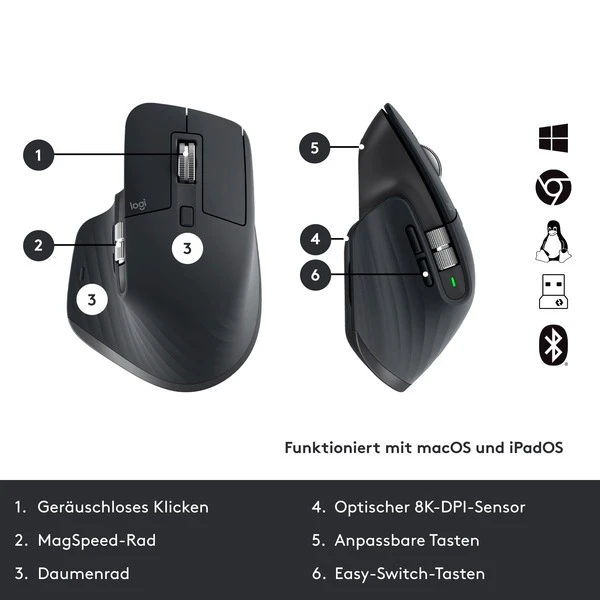 Logitech MX Keys Combo For Business Gen 2, Desktop-Set 9 Logitech MX Keys Combo For Business Gen 2, Desktop-Set – Bild 7