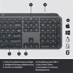 Logitech MX Keys For Business, Tastatur -Asus || HP || Digitus Verkäufe Logitech MX Keys for Business Tastatur@@1828534 5