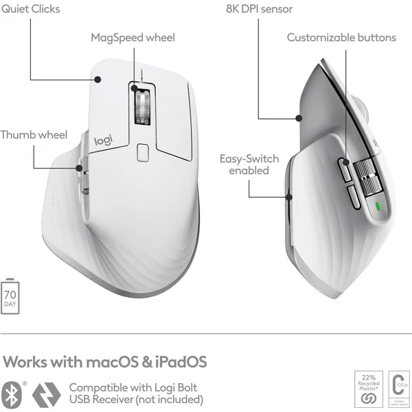Logitech MX Master 3S Für Mac, Maus 5 Logitech MX Master 3S Für Mac, Maus – Bild 3