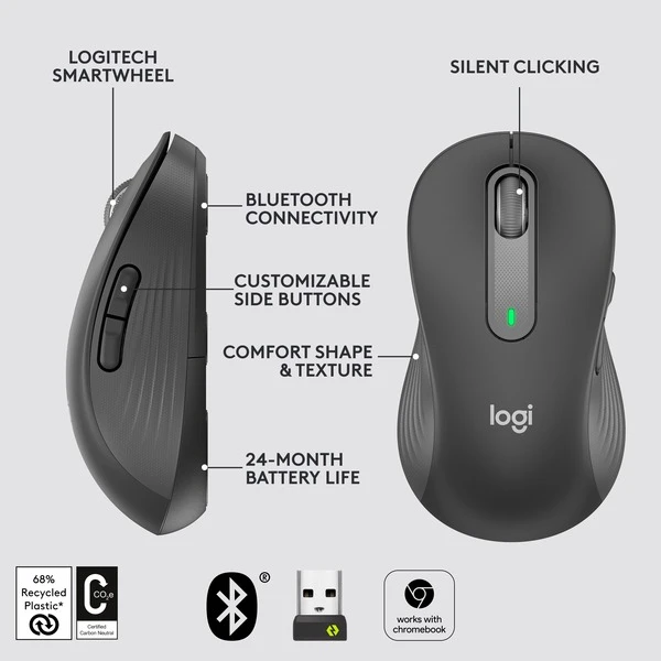 Logitech Signature M650 L Left Wireless, Maus 9 Logitech Signature M650 L Left Wireless, Maus – Bild 7