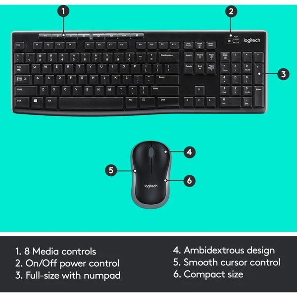 Logitech Wireless Combo MK270, Set 8 Logitech Wireless Combo MK270, Set – Bild 6