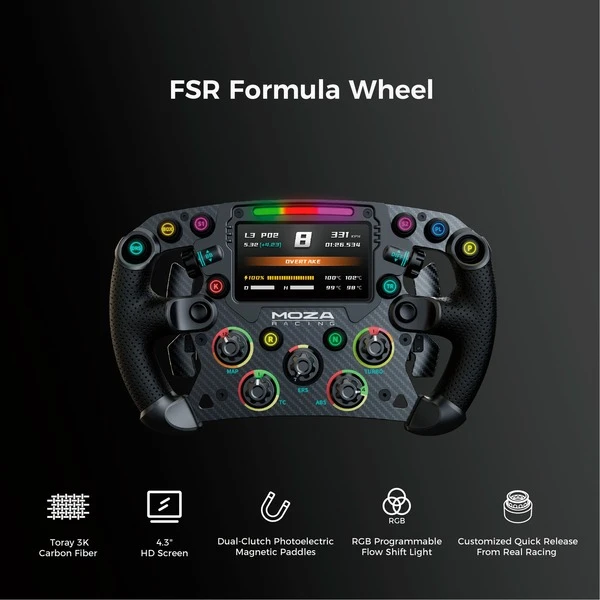 MOZA FSR Formula Wheel, Lenkrad 11 MOZA FSR Formula Wheel, Lenkrad – Bild 9