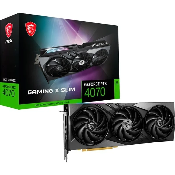 MSI GeForce RTX 4070 GAMING X SLIM 12G, Grafikkarte 3 MSI GeForce RTX 4070 GAMING X SLIM 12G, Grafikkarte