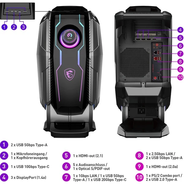 MSI MEG Aegis Ti5 13NUF-291AT, Gaming-PC 9 MSI MEG Aegis Ti5 13NUF-291AT, Gaming-PC – Bild 7