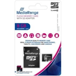 MediaRange 8 GB MicroSDHC, Speicherkarte -Asus || HP || Digitus Verkäufe MediaRange 8 GB microSDHC Speicherkarte@@imdtm0 2