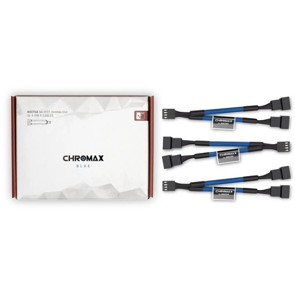 Noctua NA-SYC1 Chromax Blue, Y-Kabel 3 Noctua NA-SYC1 Chromax Blue, Y-Kabel