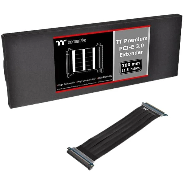 Thermaltake Riser Card PCIe Extender Kabel 30cm, Verlängerungskabel 3 Thermaltake Riser Card PCIe Extender Kabel 30cm, Verlängerungskabel