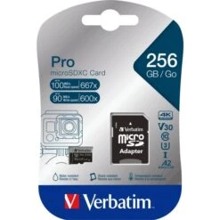 Verbatim Pro U3 256GB MicroSDXC, Speicherkarte