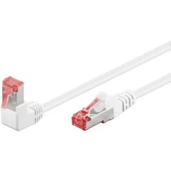 Goobay Patchkabel Cat.6 S/FTP (PiMF), 1x 90° Gewinkelt