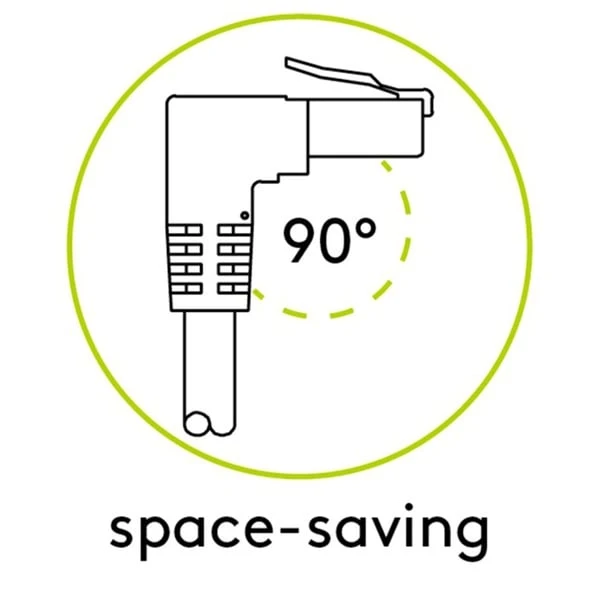 Goobay Patchkabel Cat.6a U/UTP, 1x 90° Gewinkelt 4 Goobay Patchkabel Cat.6a U/UTP, 1x 90° Gewinkelt – Bild 2