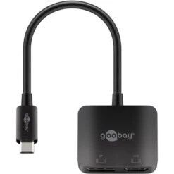 Goobay USB Adapter, USB-C Stecker > HDMI + DisplayPort Buchse